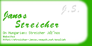 janos streicher business card